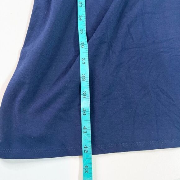 Storq Dress Women's 3 Blue Short-Sleeve Scoop Neck Shift Maxi - Picture 5 of 8